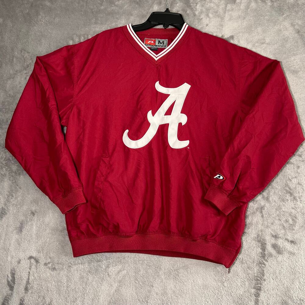 Vintage 90s Alabama Crimson Tide Pro Player Pullover Windbreaker Jacket M